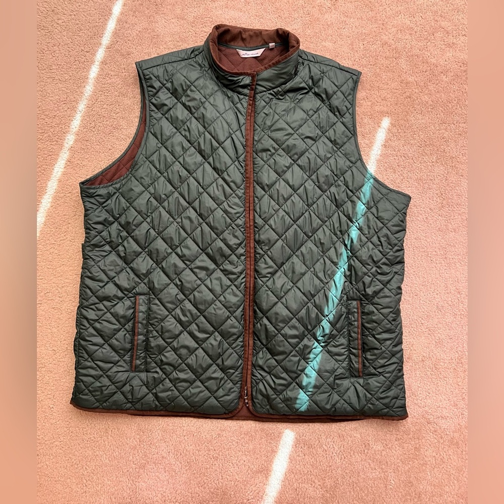 Peter Millar Green Quilted Essex Vest Size 3XL Tall